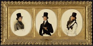 Studien für die Porträts von Lord Eglinton, Lord Douglas und Lord Stradbroke in 